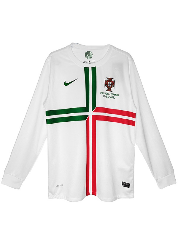 Portugal loin maillot à manches longues rétro football uniforme hommes deuxième kit de football sport hauts chemise 2012-2013